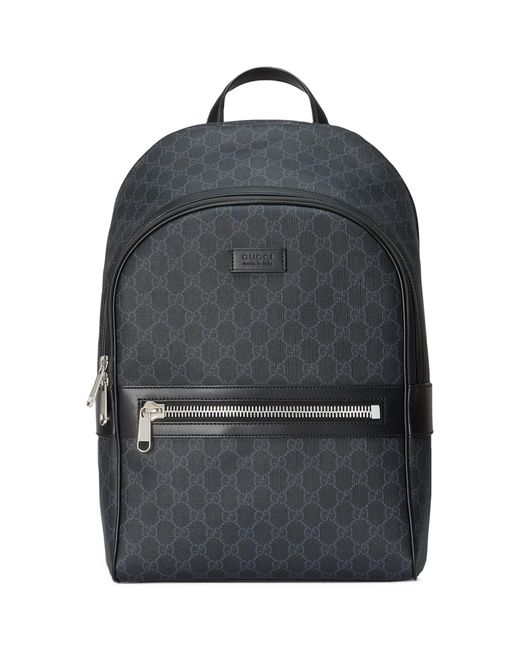 Gucci Black Gg Supreme Backpack for men