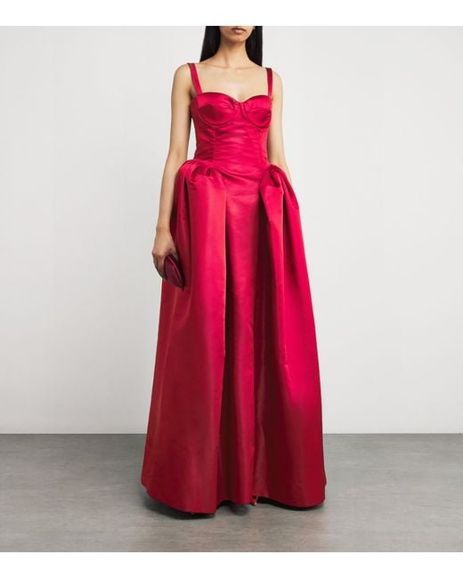 Sabina Bilenko Red Sleeveless Mistletoe Gown