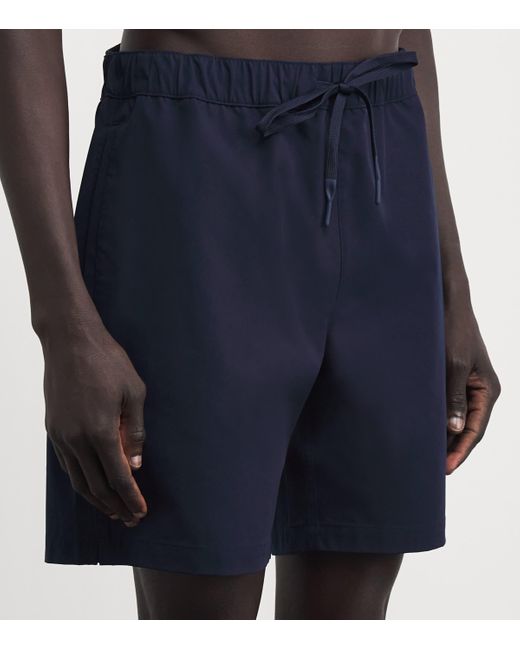 Moose Knuckles Blue Logo Swim Shorts for men