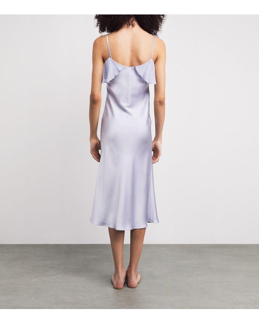 Manitu Purple Mulberry Silk Aurora Midi Slip Dress