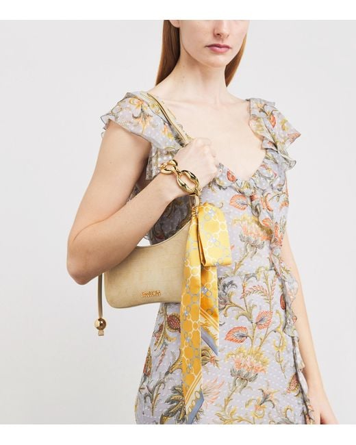 Harrods Metallic Silk Twill Snaffle Scarf