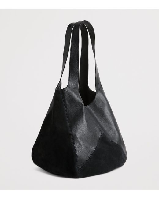 Chloé Black Panelled Calfskin Balloon Tote Bag