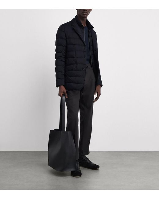 Herno Blue Down Quilted Puffer Jacket for men