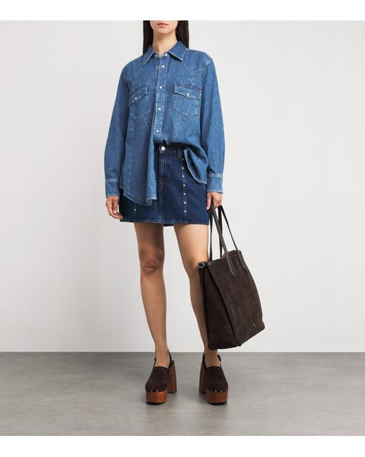 Polo Ralph Lauren Blue Denim Western Shirt