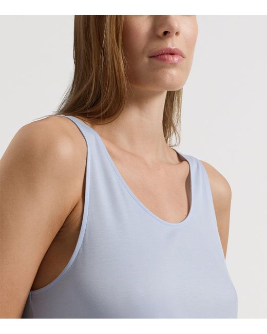 Hanro Blue Modal Sleeveless Isabella Nightdress