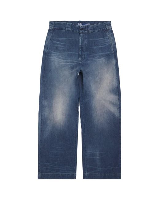 Polo Ralph Lauren Blue Wide-Leg Jeans for men