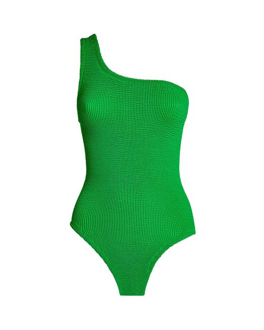 Hunza G Synthetic Nancy One Shoulder Swimsuit in Green | Lyst Canada