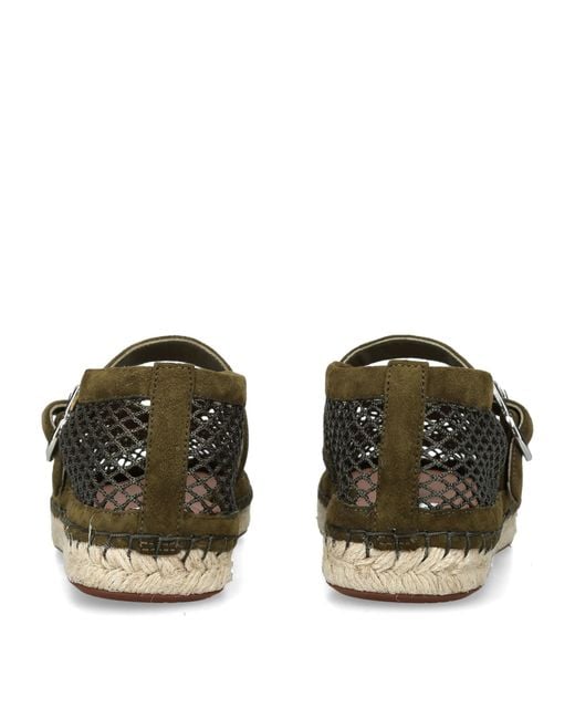 Alaïa Brown Suede Mesh Espadrilles