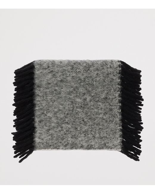 Burberry Black Alpaca Wool-Blend Happy Scarf