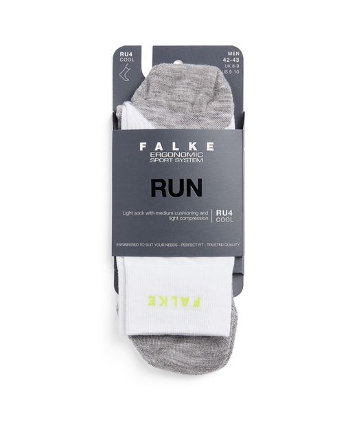 Falke Gray Ru4 Cool Running Socks for men