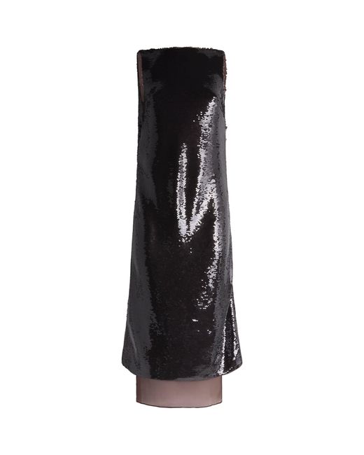 Esse Studios Black Sequin Luminessa Midi Dress