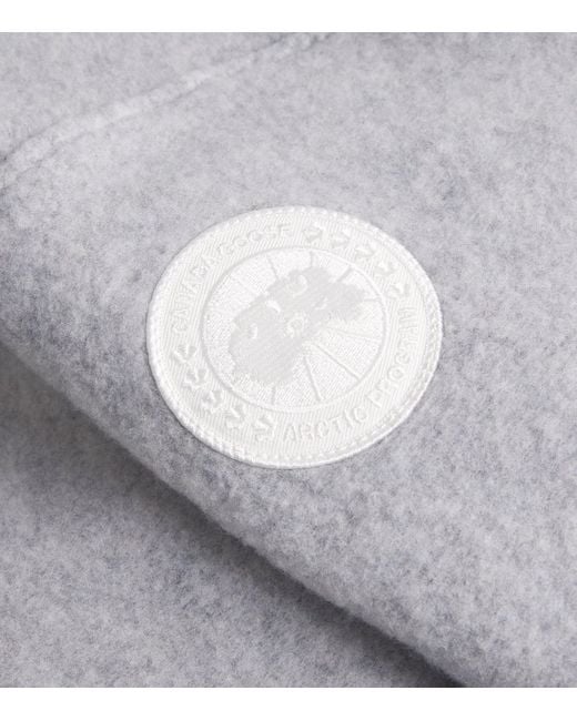 Canada Goose Gray Wool-Blend Hudson Bomber Jacket for men