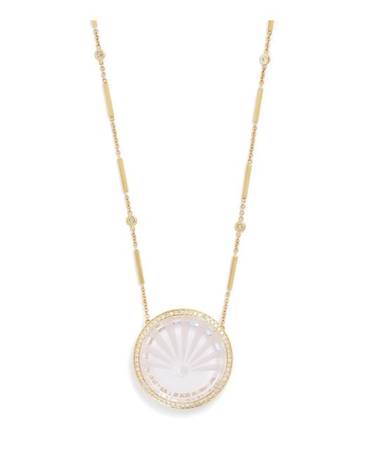 Jacquie Aiche Metallic Large, Diamond And Quartz Sunshine Necklace