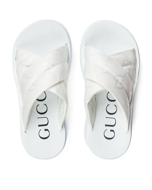 Gucci white shop slides womens