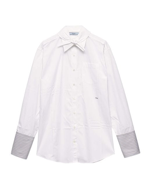 Prada White Cotton Poplin Shirt