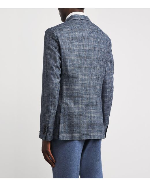 Pal Zileri Blue Wool-Blend Blazer for men