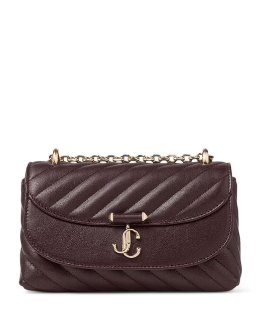 Jimmy Choo Purple Medium Quilted Leather Curve Cross-Body Bag
