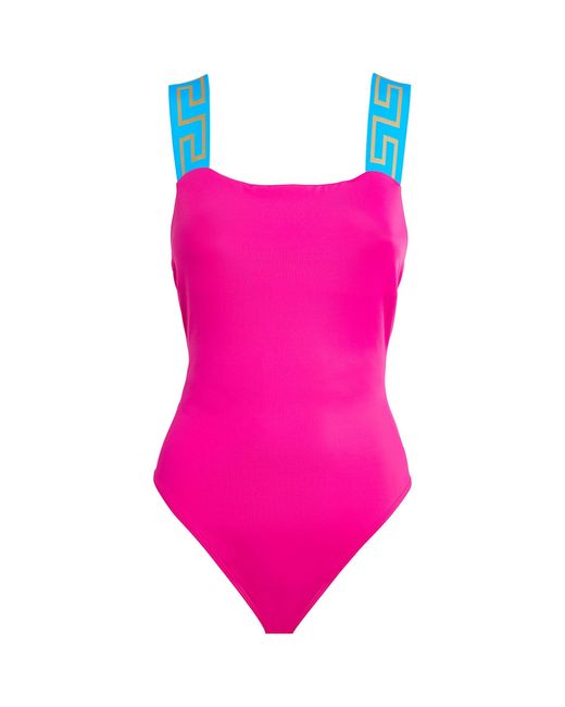 Versace Synthetic Ver Vita Swimsuit In Pink Lyst UK