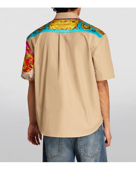 Moschino Metallic Graphic Print Short-sleeve Shirt for men