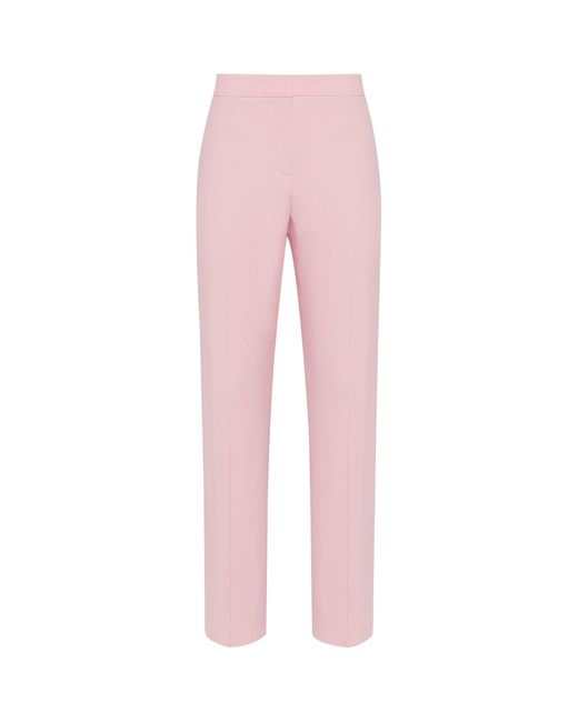 Alexander McQueen Pink Slim Tailored Trousers