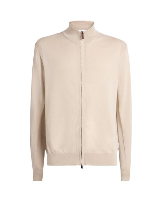 Eton of Sweden Natural Cotton Zip Cardigan for men