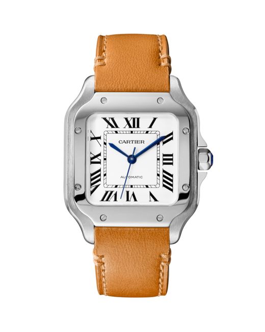 Cartier Metallic Stainless Steel Santos De Watch
