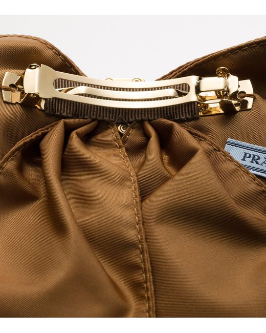 Prada Brown Re-Nylon Hair Clip