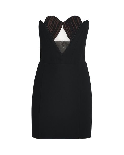 Nensi Dojaka Black Heart Cup Mini Dress
