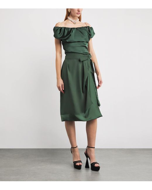 Vivienne Westwood Green Zora Midi Skirt