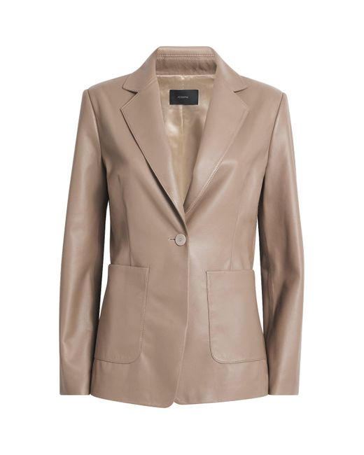 Joseph Brown Nappa Leather Glenview Blazer