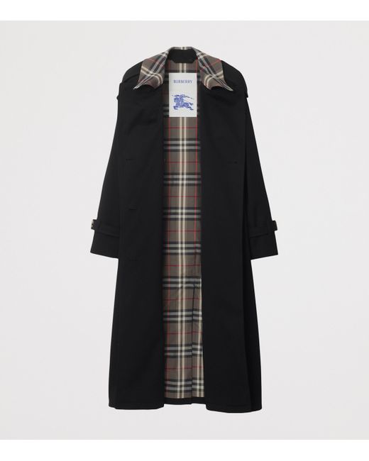 Burberry Black Long Castleford Trench Coat