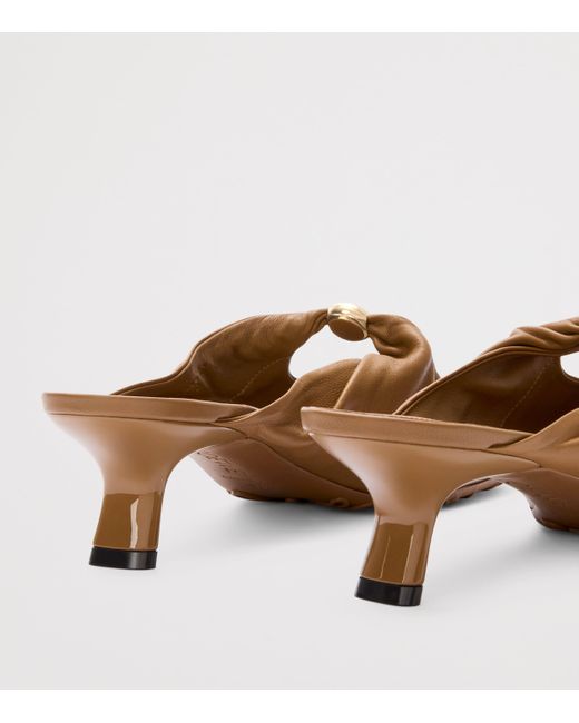 Loewe Brown Lambskin Pebble Soft Heeled Mules 45