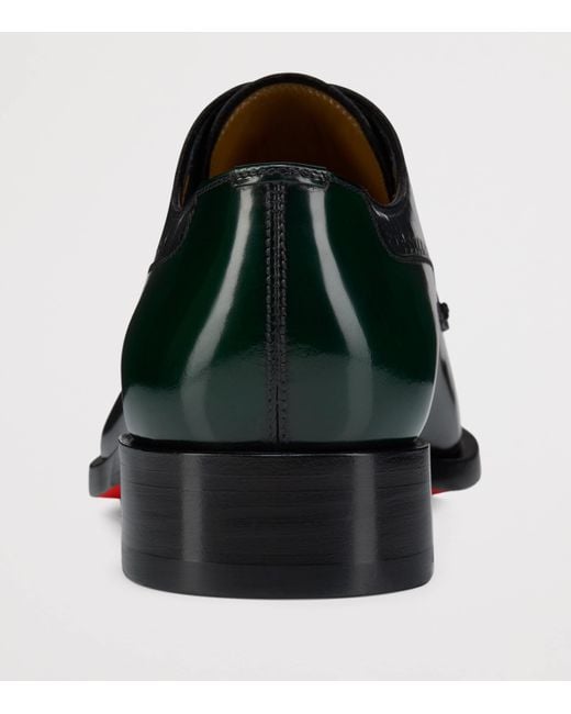 Christian Louboutin Black Sartoby Patent Leather Derby Shoes