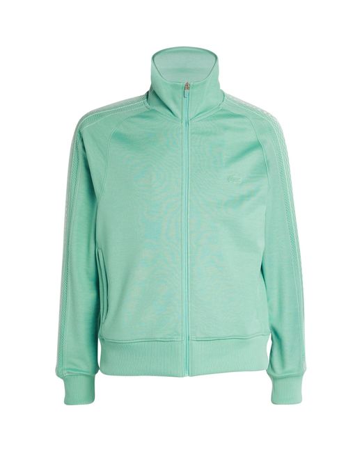 Lacoste Zipup Track Jacket in Green for Men Lyst