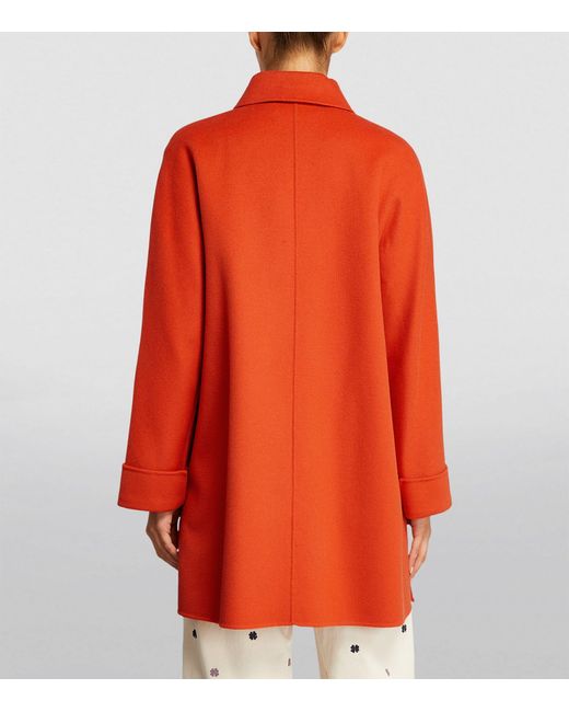 Weekend by Maxmara Red Wool Double-faced Coat
