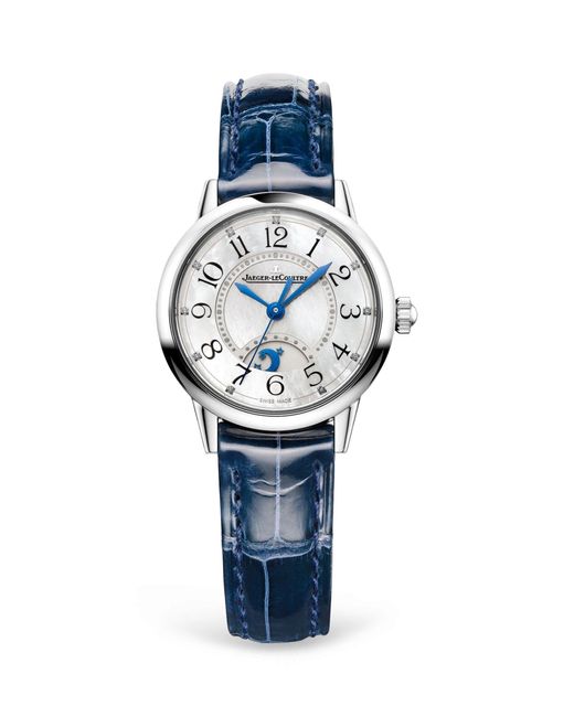 Jaeger-lecoultre Blue Small Stainless Steel Rendez-vous Night & Day Watch 29mm