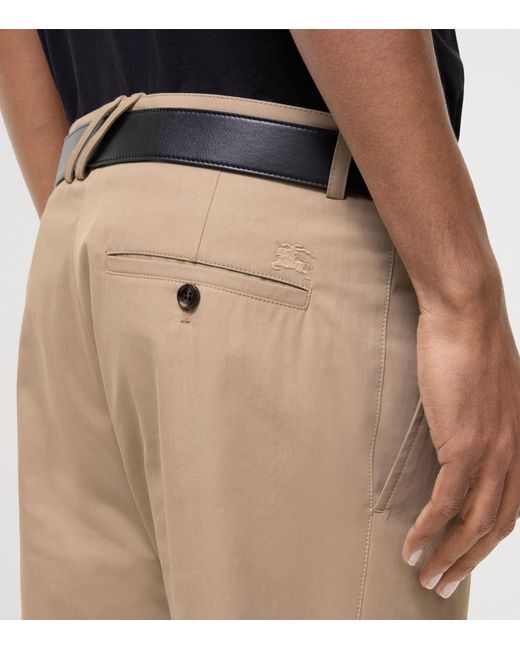 Burberry Natural Cotton Twill Slim Chinos for men