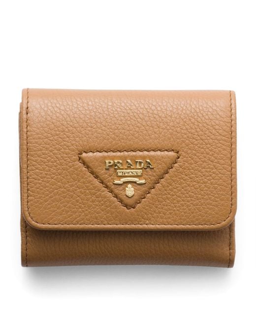 Prada Natural Small Leather Wallet