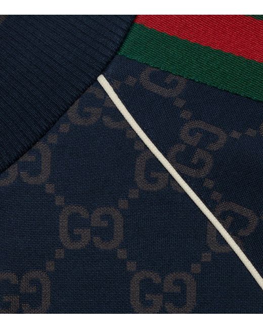 Gucci Blue GG Jersey Cotton Jacket for men