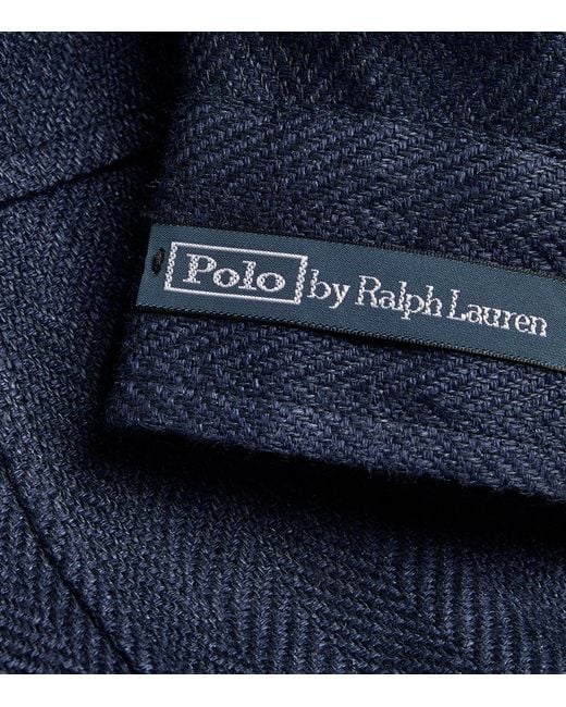 Polo Ralph Lauren Blue Linen-silk Herringbone Blazer for men