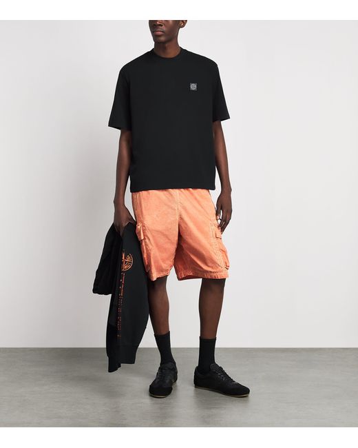 Stone Island Black Organic Cotton Ghost T-Shirt for men
