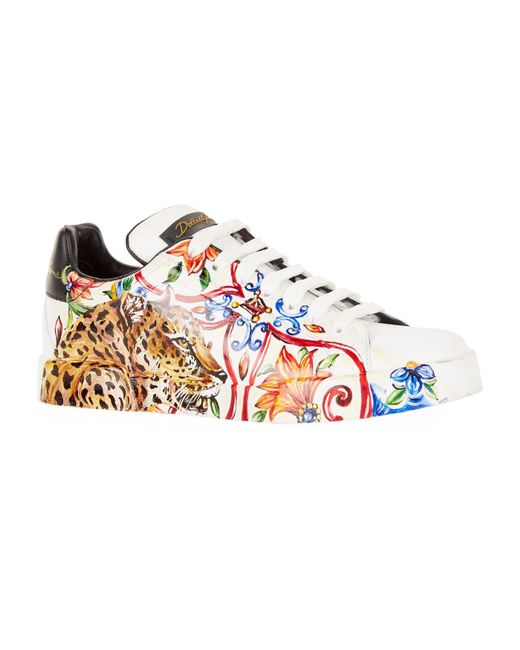 Dolce & Gabbana Multicolor Classic Hand-painted Sneakers