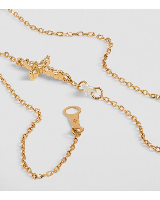 PERSÉE Metallic And Diamond Symbols Cross Bracelet