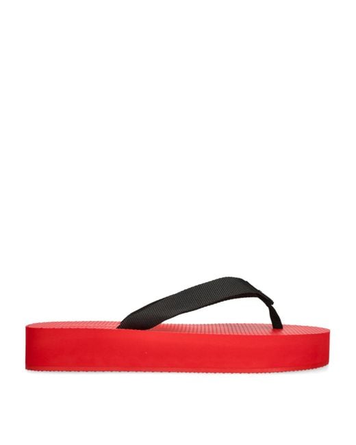 The Row Red Dune Platform Flip Flops