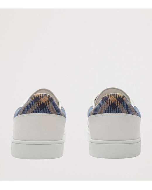 Burberry White Leather Set Sneakers for men