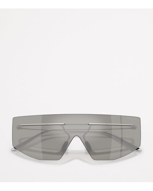 Prada Gray Metal Pr B55S Sunglasses for men
