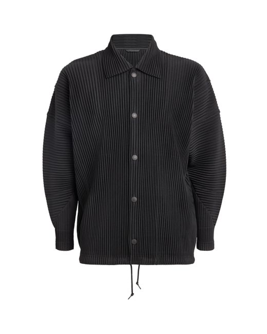 Homme Plissé Issey Miyake Pleated Blouson Jacket in Black Homme Plissé Issey Miyake Pleated Blouson Jacket in Black