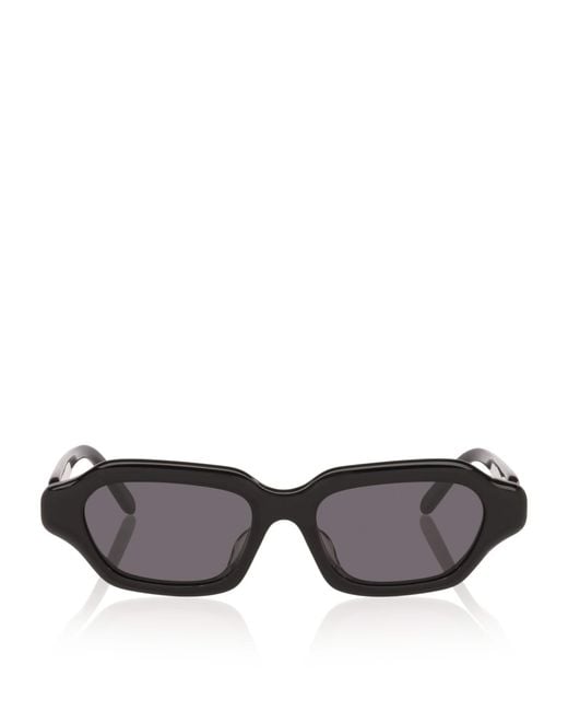 Loewe Black Slim Rectangular Sunglasses