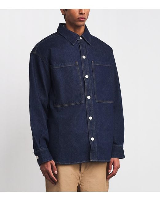 Agolde Blue Regenerative Denim Overshirt for men