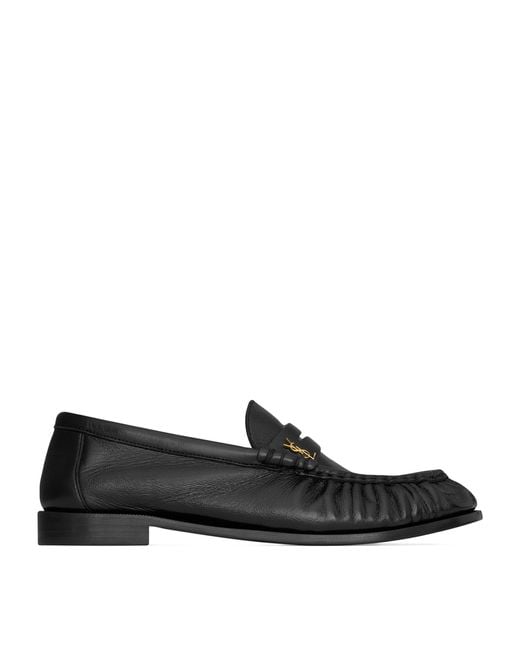 Saint Laurent Black Leather Le Loafers for men